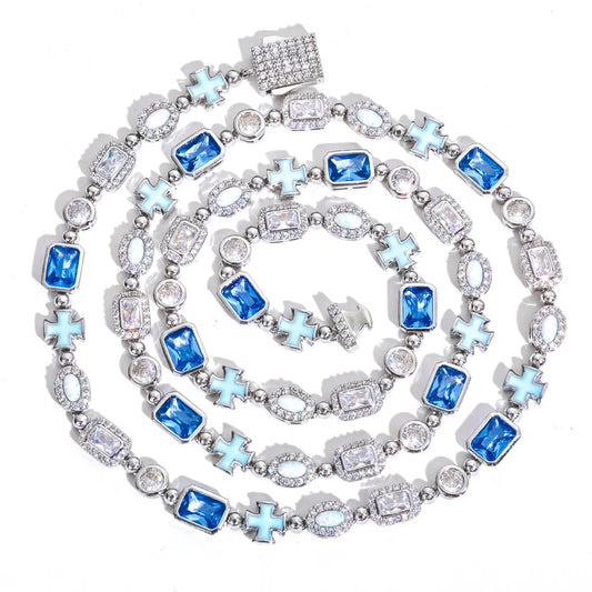 6mm Geometric Gemstone Necklace
