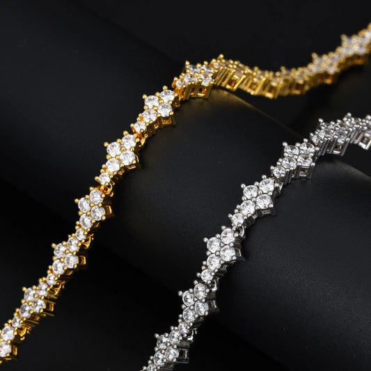 7mm sterling silver cross tennis chain