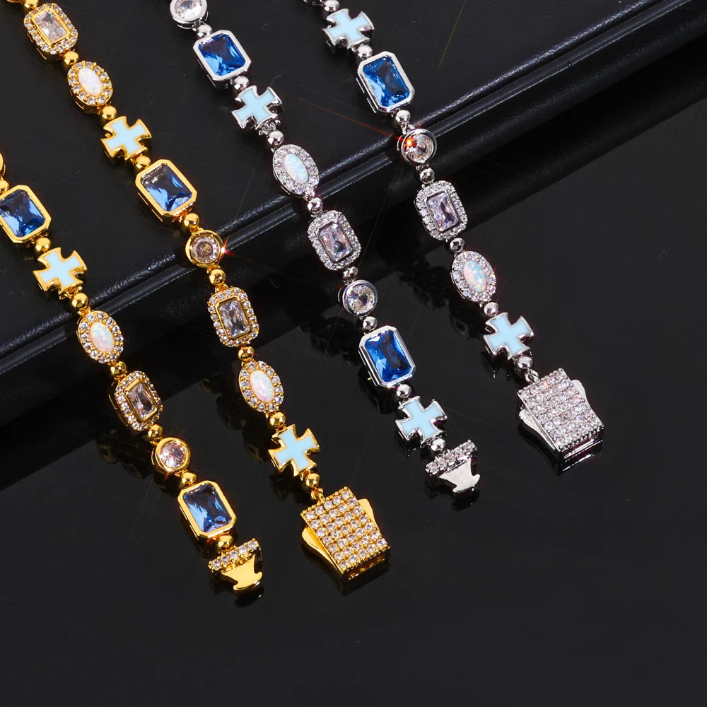 6mm Geometric Gemstone Necklace