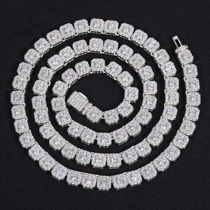 6mm 925 sterling silver ice crystal tennis chain