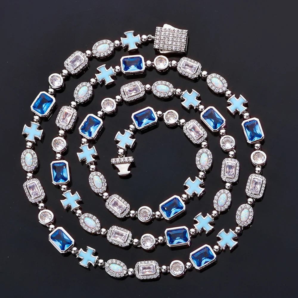 6mm Geometric Gemstone Necklace