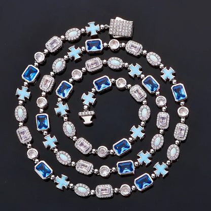 6mm Geometric Gemstone Necklace