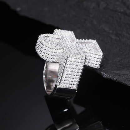 VVS Diamond Icy Crystal Cross Ring