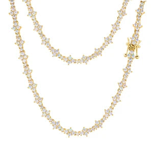 7mm sterling silver cross tennis chain