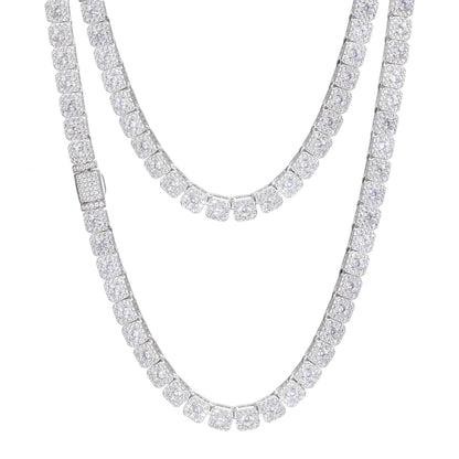 6mm 925 sterling silver ice crystal tennis chain