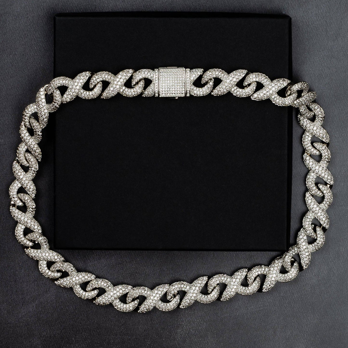 15mm Iced Infinity Cuban Chain