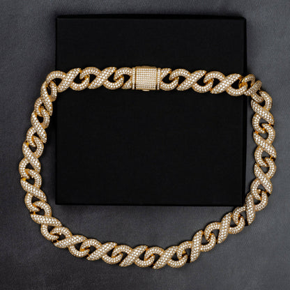 15mm Iced Infinity Cuban Chain