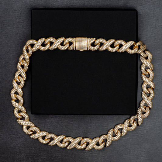 15mm Iced Infinity Cuban Chain