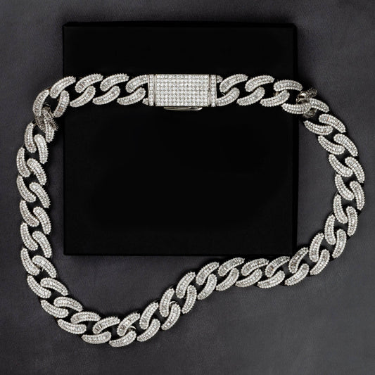 18mm Baguette Miami Cuban Chain