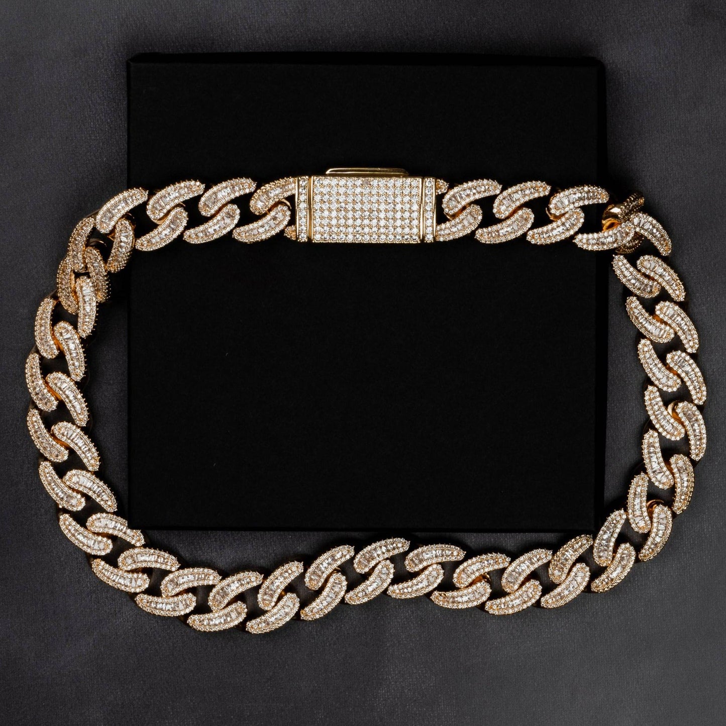 18mm Baguette Miami Cuban Chain