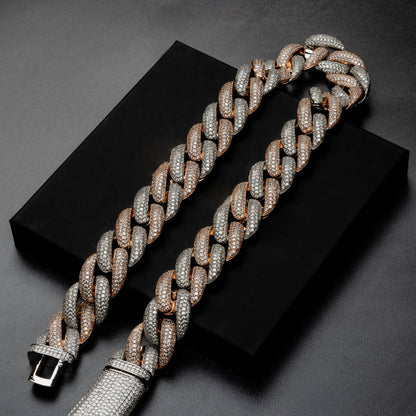 20mm Two Tone Miami Cuban Chain
