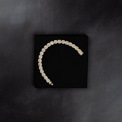 10mm Clustered Tennis Bracelet