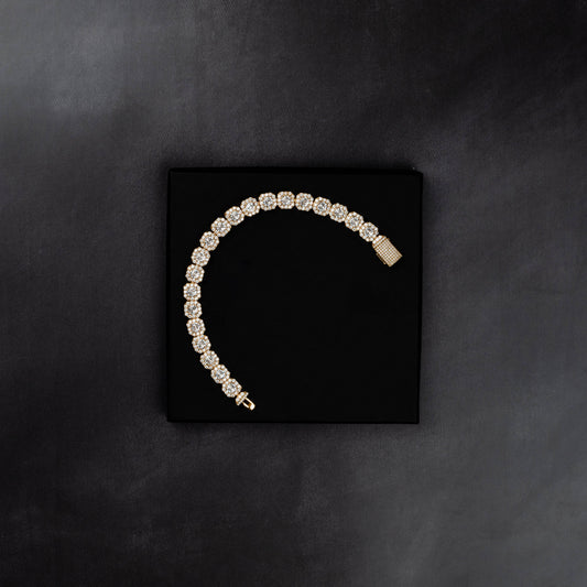 10mm Clustered Tennis Bracelet