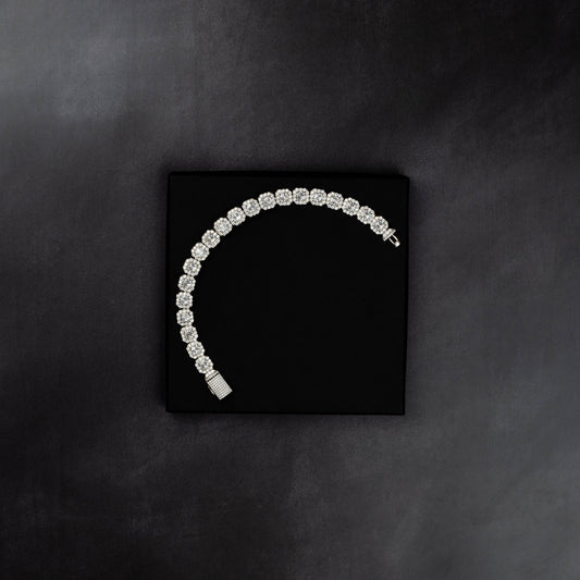 10mm Clustered Tennis Bracelet