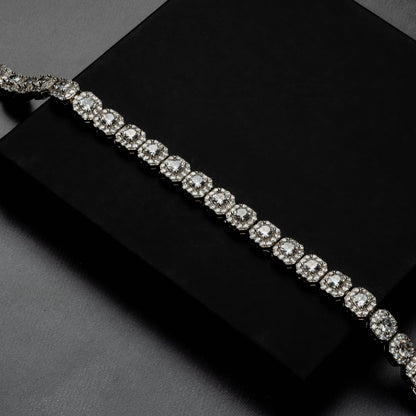 10mm Clustered Tennis Bracelet