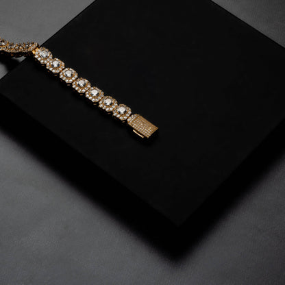 10mm Clustered Tennis Bracelet