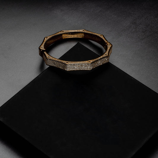 ICERIME 8mm Polygon Bangle Bracelet