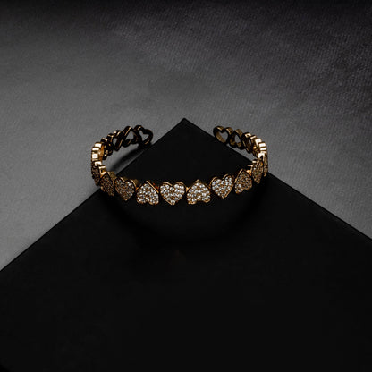 8mm Heart Bangle Bracelet