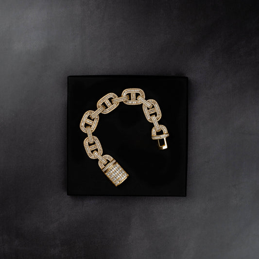 ICERIME 18mm Mariner Baguette Bracelet