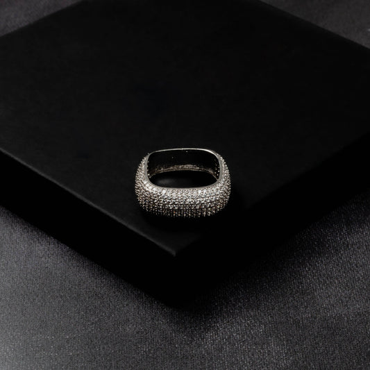 Iced Square Ring