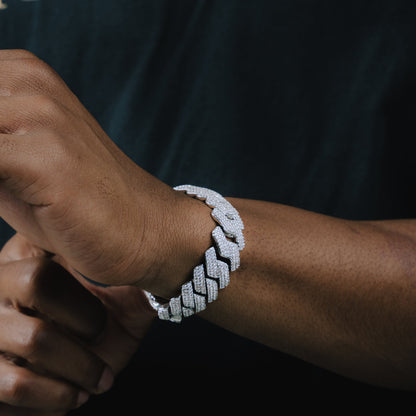 19mm VVS Micro Pave Cuban Bracelet
