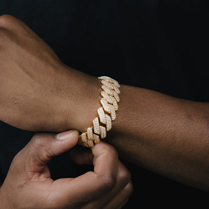 19mm VVS Micro Pave Cuban Bracelet
