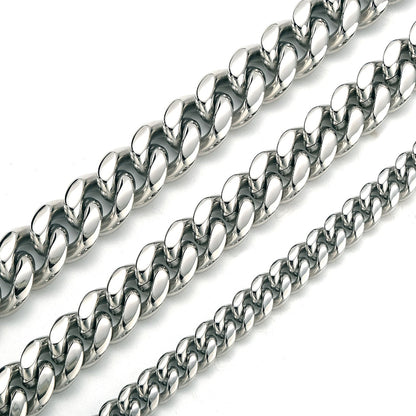 Cuban Encrypted Chain Micro-Inlaid Zirconia Buckle Necklace