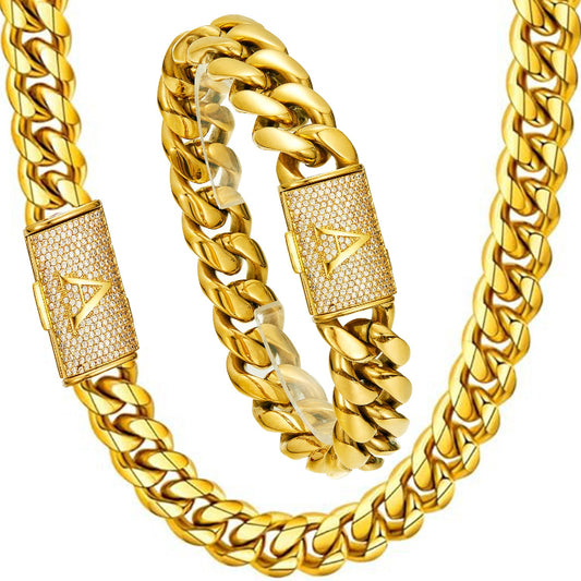 14mm 26-letter Cuban chain