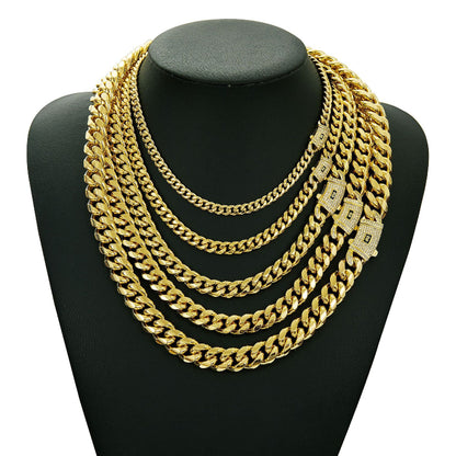 14K Gold Crypto Cuban Chain