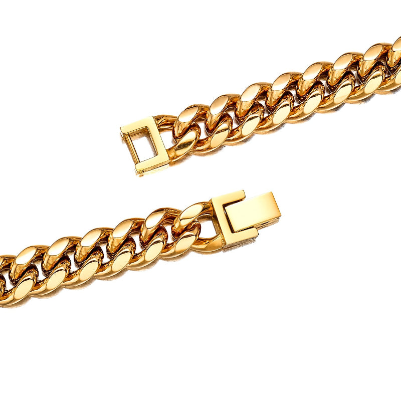 12mm stainless steel Cuban chain