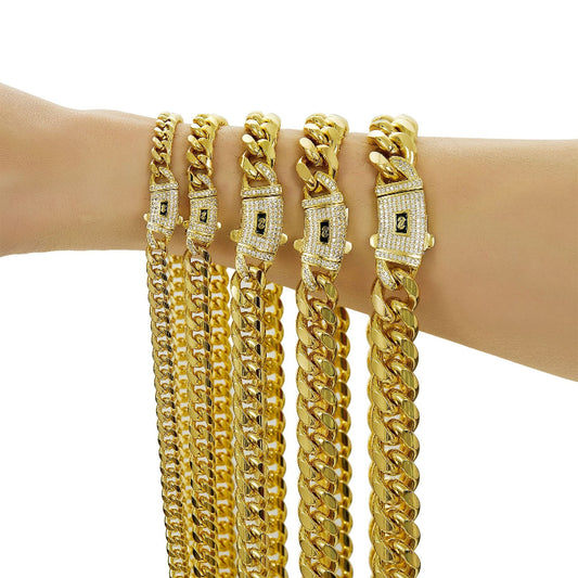 14K Gold Crypto Cuban Chain