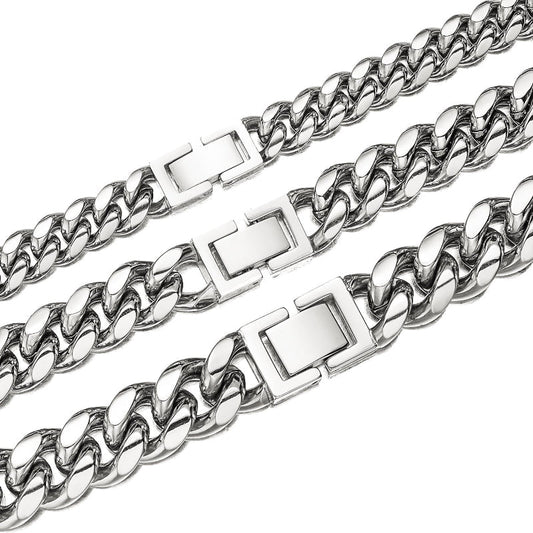 12mm stainless steel Cuban chain