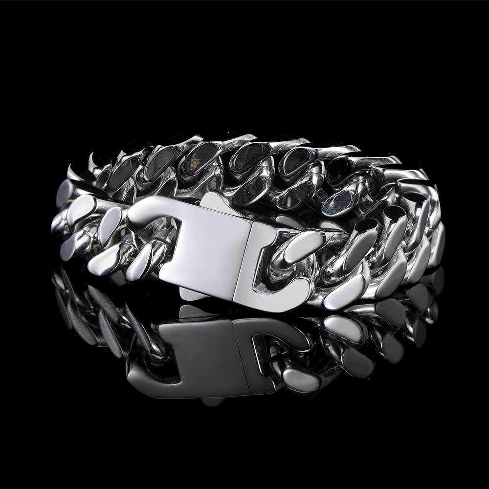 Four-sided grinding chain encrypted Cuban chain