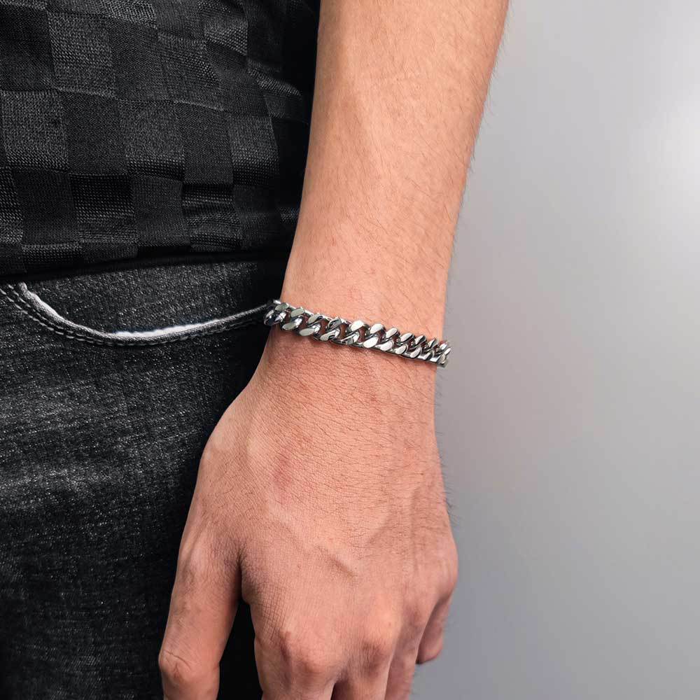 Four-sided grinding chain encrypted Cuban chain