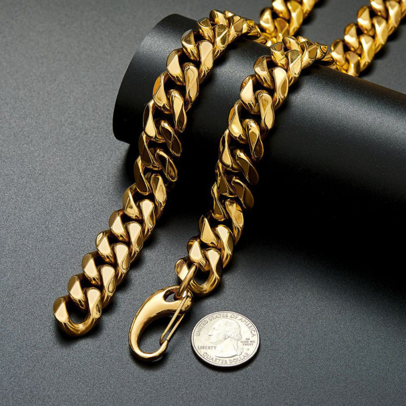 15mm titanium steel Cuban necklace