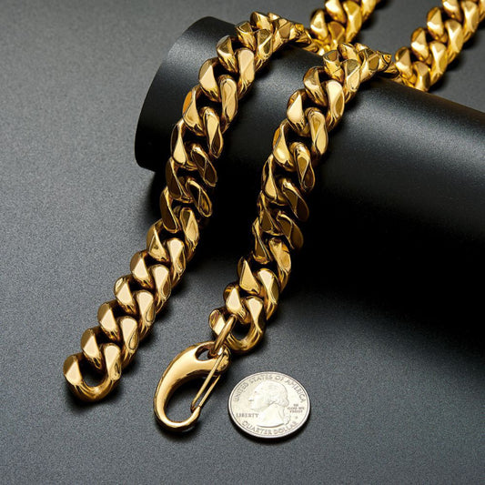 15mm titanium steel Cuban necklace