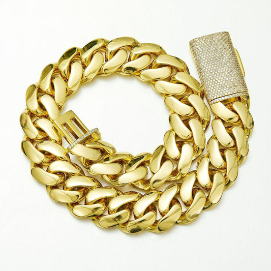14k Cuban chain necklace