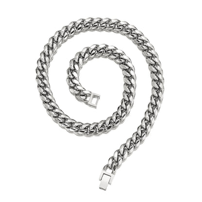 12mm stainless steel Cuban chain