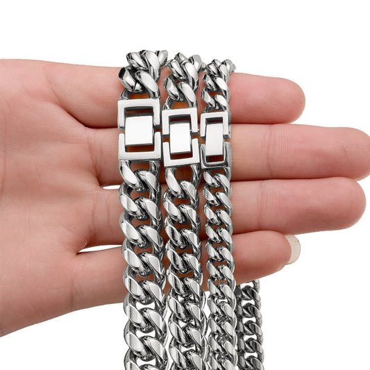 12mm stainless steel Cuban chain