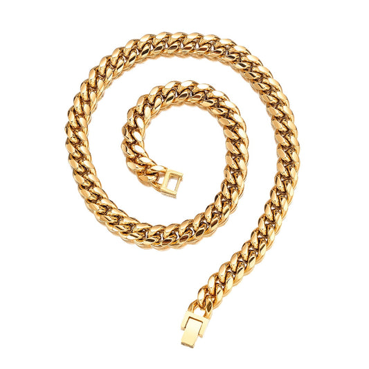 12mm stainless steel Cuban chain