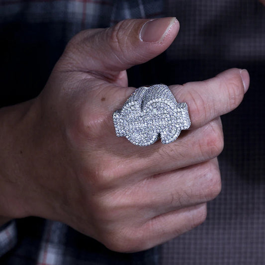 ICERIME Flower Dollar Ring