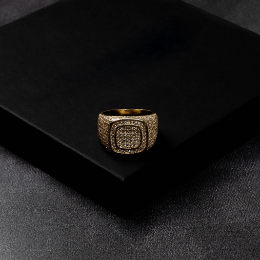 Iced Double Square Ring