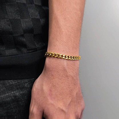 Four-sided grinding chain encrypted Cuban chain