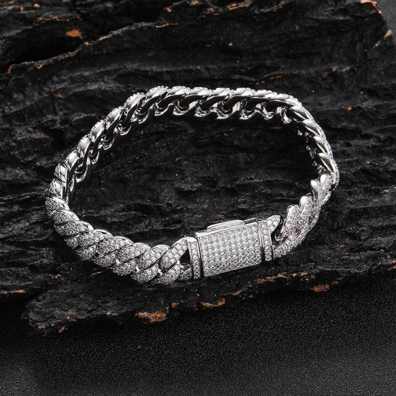 10mm double row zircon bracelet full of diamonds