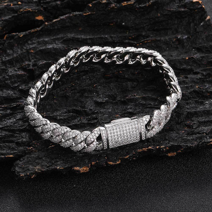 10mm double row zircon bracelet full of diamonds