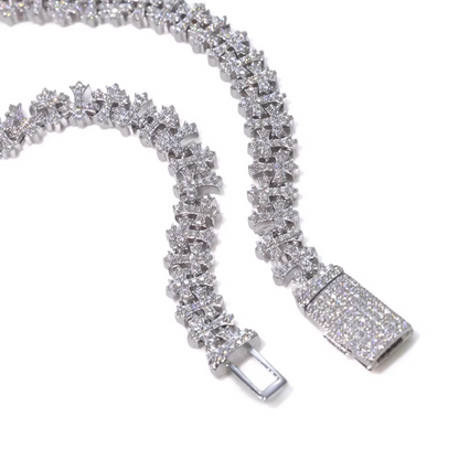 8.5mm Cold Diamond Cross Necklace