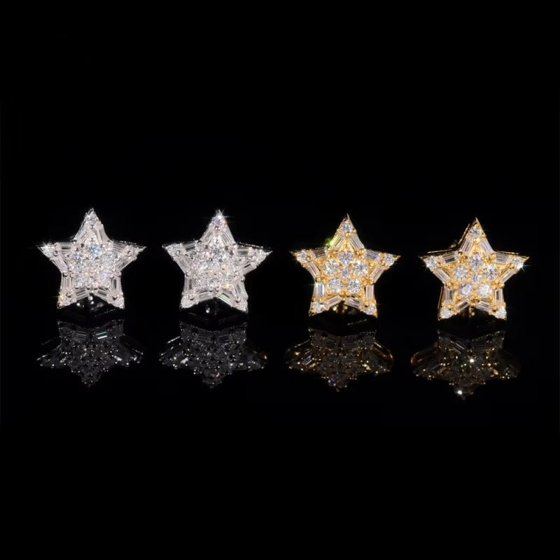 Hot selling five-pointed star silicone earrings
