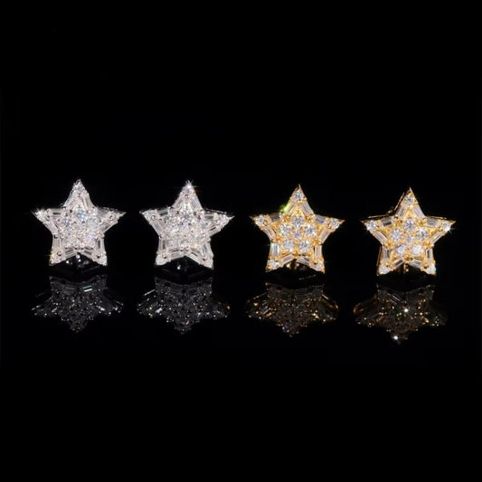 Hot selling five-pointed star silicone earrings