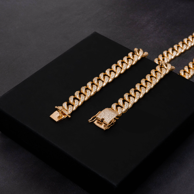 12mm Iced Cuban Chain