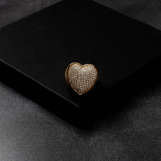 Iced Heart Ring